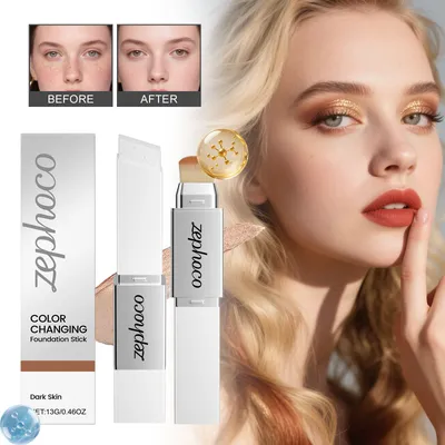 2-in-1 Color-Changing Foundation Stick Deep Skin Tone