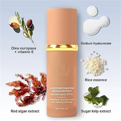 4-in-1 Color-Changing Foundation Liquid, Long-Lasting, Non-Cakey, Moisturizing, Concealing 4-in-1 Foundation