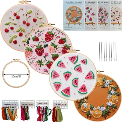 European Embroidery Material Package Cherry Strawberry Watermelon Orange