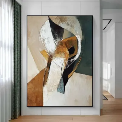 Abstract Handmade Oil Painting Wabi Sabi Textured Hand Painted Painting Wall Art Minimalist Canvas For Home Decor No Frame