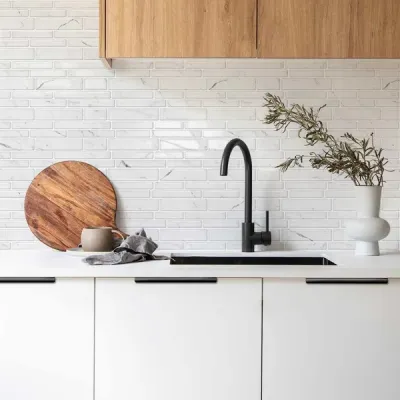 3D, 10pcs 3D Marble Self-adhesive Stickers, Cuttable, Kitchen Wall Bathroom Countertop Home Decor, Size 12*12