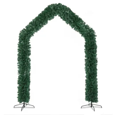 240X40X260cm 1650 Branches PVC Christmas Arch Holiday Arch Decoration Green