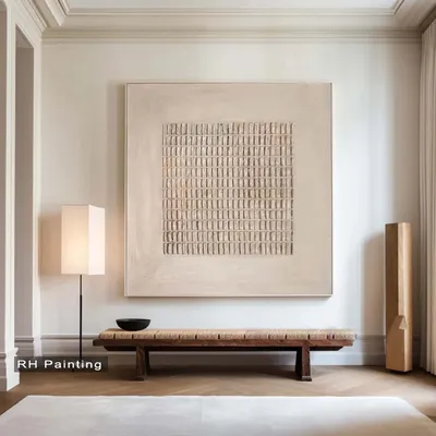 Purely Hand-painted Oil Painting A Series Of Geometric Abstract Decorative Works