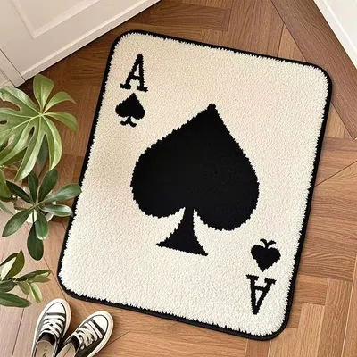Ace Of Spades Bathroom Absorbent Rug Cute And Non-slip