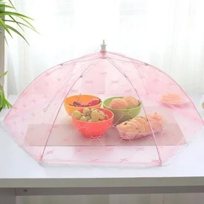 35cm Food Cover Umbrella Type Hexagonal Gauze Food Cover