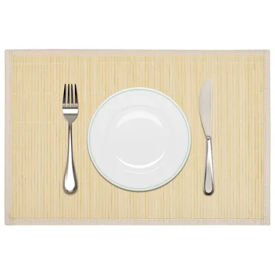 6 placemats, natural color; 6 placemats; 6 placemats; 6