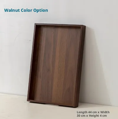 Bamboo tray-walnut color-portable upgraded model 44*30*4cm-1 pack