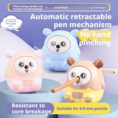 Cartoon automatic pencil sharpener-random color-ABS+ alloy hob-1 piece