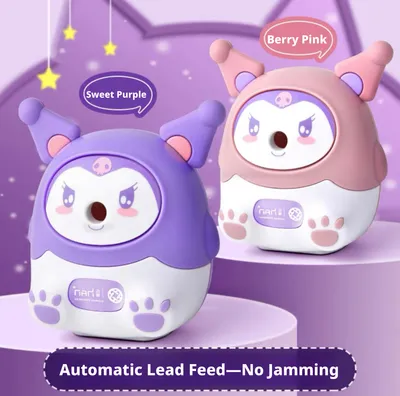 Cartoon student pencil sharpener-random color-ABS+ alloy hob-1 piece