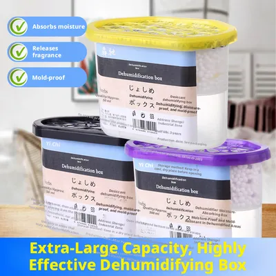 Dehumidification box-moisture absorption capacity of about 500ml-random color-calcium chloride +PP-1 box