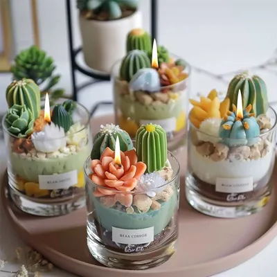 3D Succulent Silicone Candle Mold Cupcake Mold