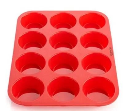 12 Cup Silicone Muffin pan &Cupcake Baking Pan
