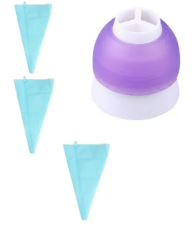 3 piping bags & 1 tip