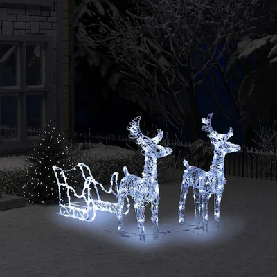   Reindeer & Sleigh Christmas Decoration 160 LEDs 130