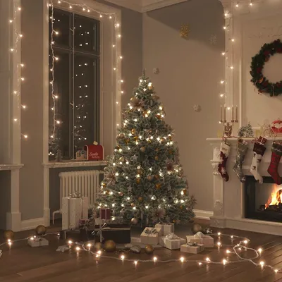   LED string lights with 150 warm white LEDs, 15 m
