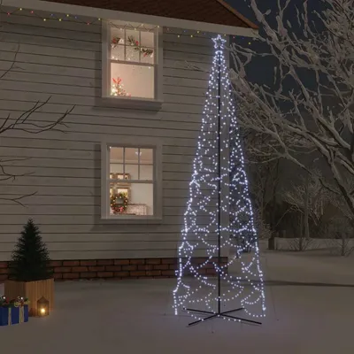   LED Christmas Tree, Cone Shape, Cool White, 1400 LEDs