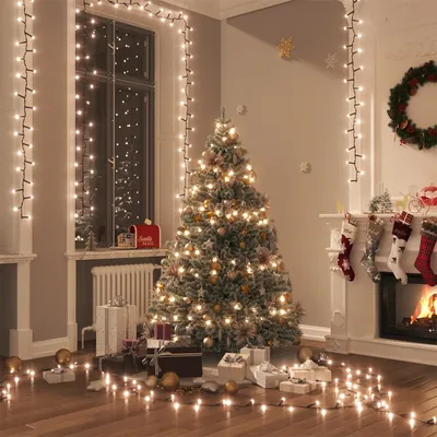   LED string lights with 400 warm white LEDs, 13 m