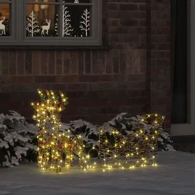   Reindeer Pull Sleigh Warm 30 x 12