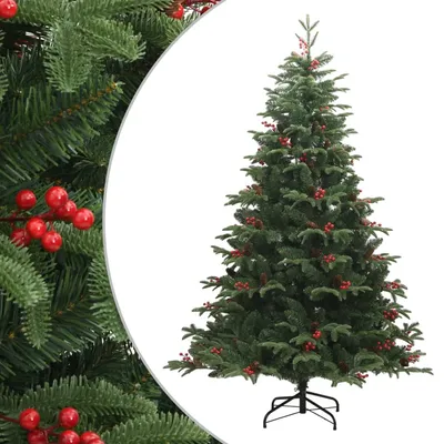   Artificial Christmas Tree, Foldable, with Cones & Berries