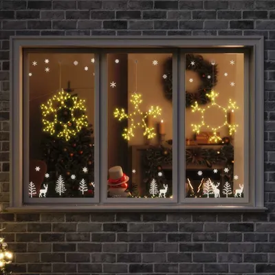   Christmas Snowflake with 252 Warm White LEDs, 45 x 38 cm, PVC