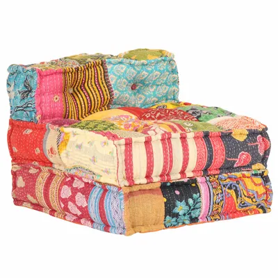   Modular Pouf Patchwork   Modular Pouf with