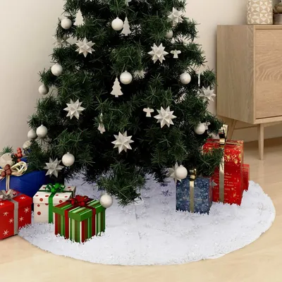   Luxury Christmas Tree Skirt 90 cm Faux Fur   Luxury Christmas Tree Skirt 122