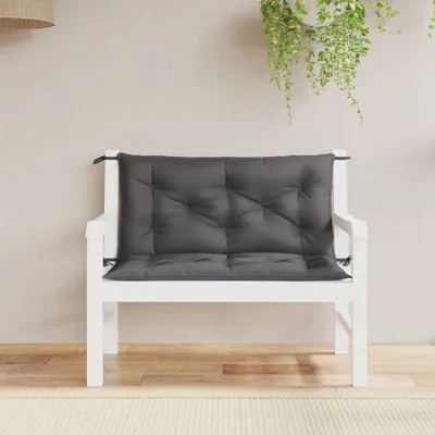   Garden Bench Cushions, 2 pcs., Anthracite, 100x Oxford Fabric
