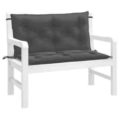   Garden Bench Cushions 2 pcs. Melange Anthracite 100x  