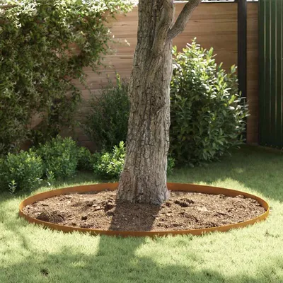   Lawn Edging Rusty Weatherproof Steel   Lawn Edging Silver Galvanized