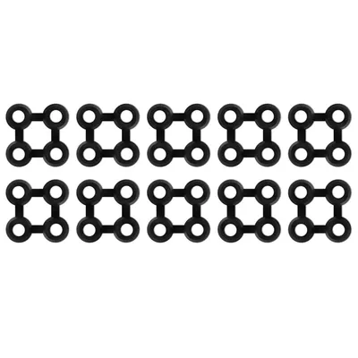   Connectors for Ring Rubber Mats, 10 pcs., Rubber, Black
