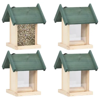   Bird Feeders 4 pcs. Fir Wood
