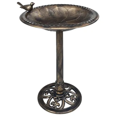   Bird Bath Bronze Plastic