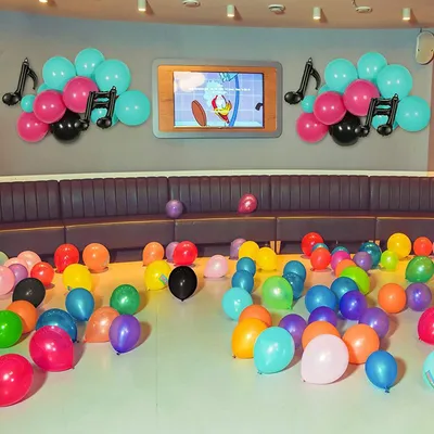 1 Set Birthday Party Music Notes Balloon Baby Shower Aluminum Foil Music Note Balloon Background DIY Decorations