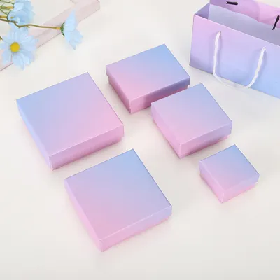 10-Piece Pearlescent Gradient Pink Multifunctional Jewelry Box