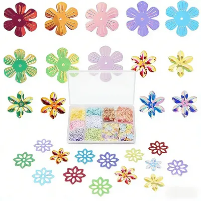 Flower-Shaped Sequins – Colorful Glitter Sequins For Craft Projects – Decorative Flower Sequins For Cards, Clothing, And DIY Accessories – Craft Supplies