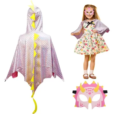 Dinosaur Cape With Decorations – Themed Decorations For Role-Playing & Parties
