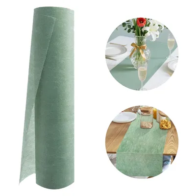 1 Roll Of Table Runner, 30 Cm X 25 M, Eucalyptus Green Decorative Ribbon For Table Decorations, Parties, And Festive Occasions, Versatile Party Supplies