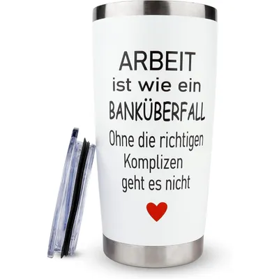 1 20-ounce Travel Mug With Lid, Portable Stainless Steel Mug, Gift For Coworkers, Farewell Gift, Suitable As A Thank-you Gift For Teachers Or Coworkers
