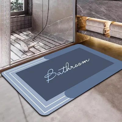 Diatomaceous Mud Floor Mat Household Bathroom And Toilet Door Mat Water-absorbent And Non-slip
