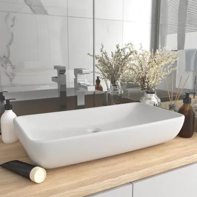   Luxury Washbasin Rectangular Matte Ceramic   Luxury Washbasin Rectangular