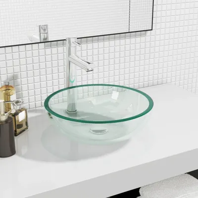   Washbasin Tempered Glass Transparent   Washbasin Tempered Glass Transparent