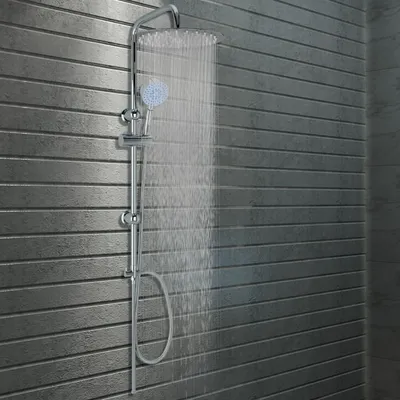   Double Head Shower Set with Hand Shower Stainless Steel
