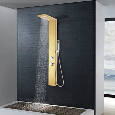   Shower Panel System Stainless Steel 201 Golden