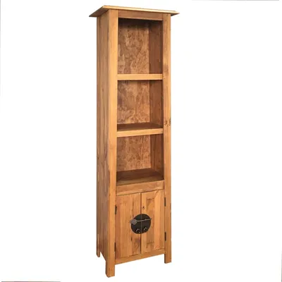   Bathroom Tall Cabinet Solid Pine Wood 48x32x170 cm