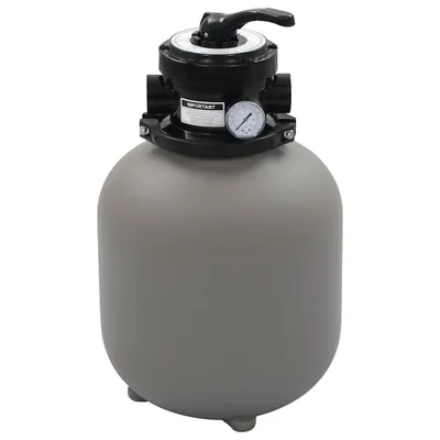   Pool Sand Filter with 4-Way Valve Grey 350 mm