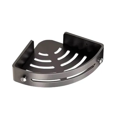 Bathroom Storage Rack, No-drill Suction Cup Wall-mounted Triangular Storage Unit For Bathroom Vanity.