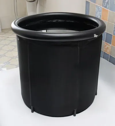 Black Folding Bath Tub, Large Size, Thickened Inflatable Bathtub