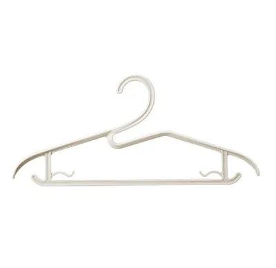 Skewed shoulder collar hanger-ivory white-pp-1 piece