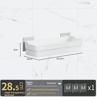 Suction cup shelf-white-28.5 * 10 *6cm-pp-1 piece