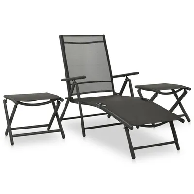   3-piece garden lounge set made of Textilene and
